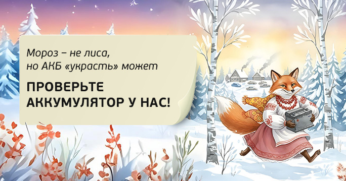 Зима — время проверить аккумулятор!